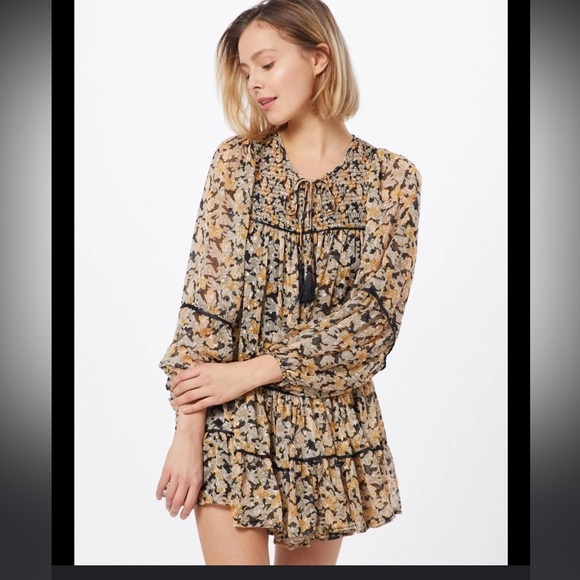 Free people Floral Long Sleeve Mini Dress - Picture 2 of 5